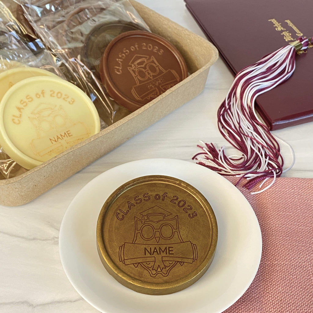 Smart Owl Personalized Chocolate Party Pack (Box of 12) Personalized custom custom engraved chocolate
