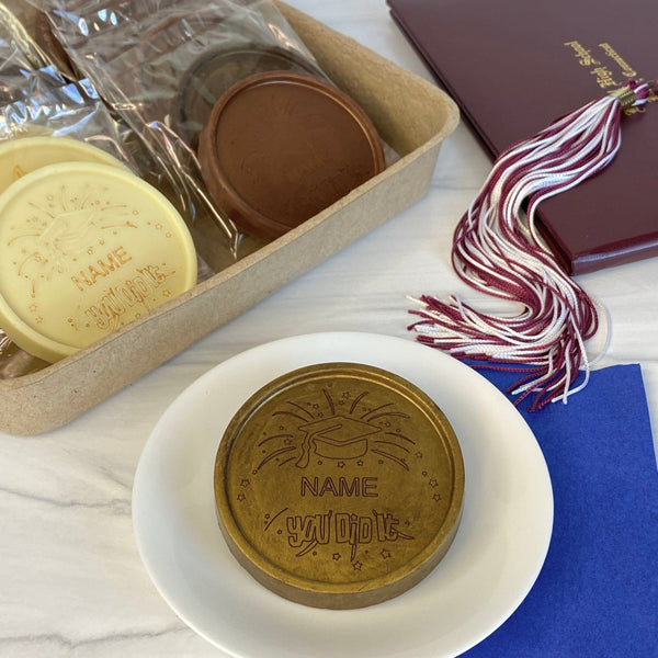 You Did It! Personalized Chocolate Party Pack (Box of 12) Personalized custom custom engraved chocolate