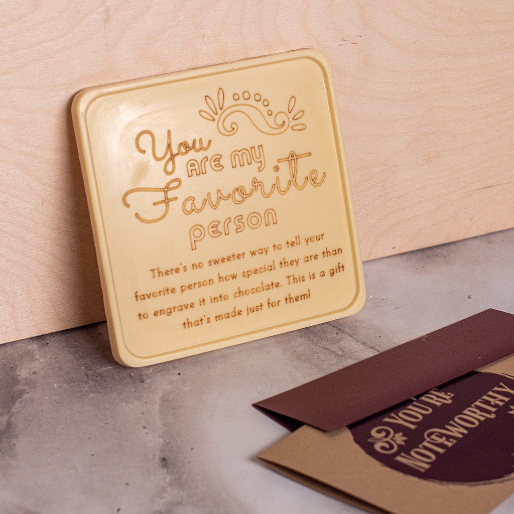 Favorite Person Personalized Chocolate Card Personalized custom custom engraved chocolate