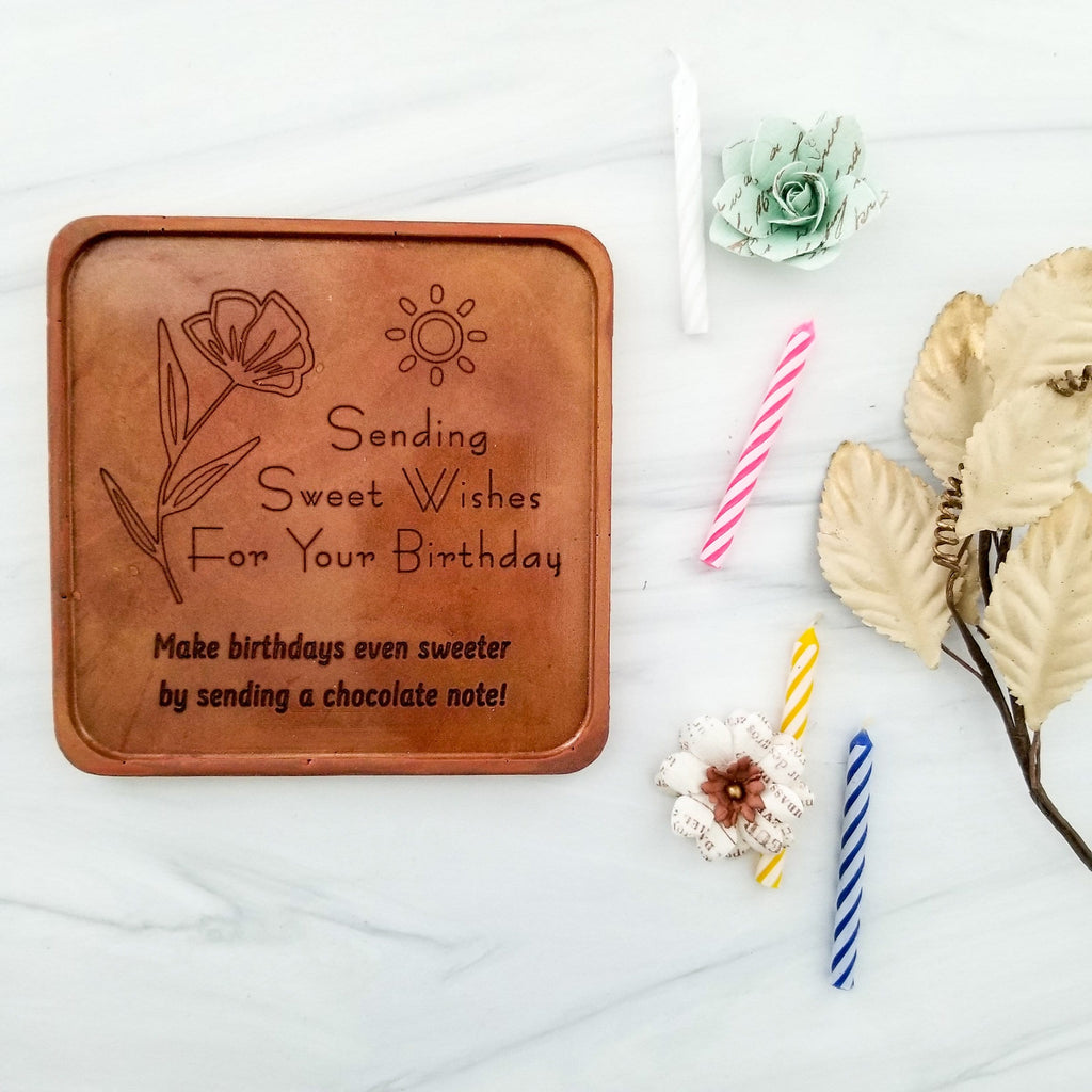 Noteworthy Chocolates Greetings Birthday Flowers Personalized Chocolate Note Personalized