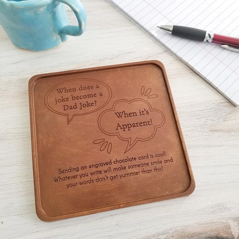 Noteworthy Chocolates Greetings Dad Joke Chocolate Card Personalized custom