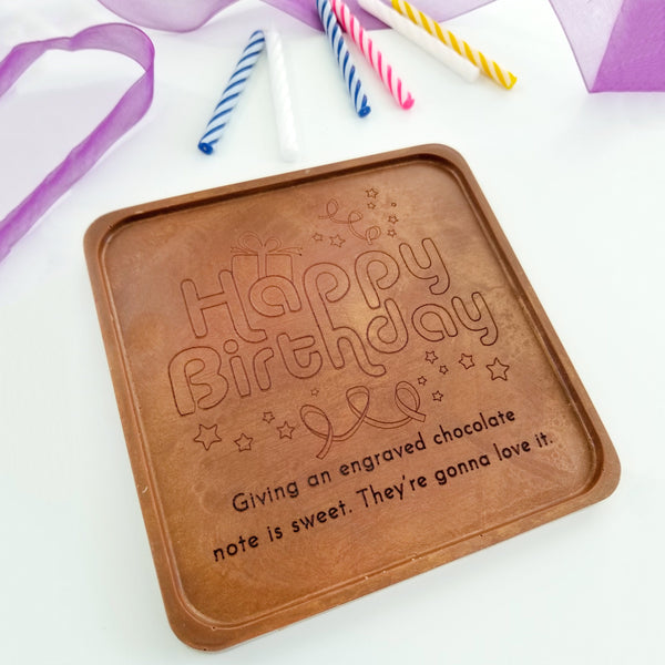 Noteworthy Chocolates Greetings Happy Birthday Personalized Chocolate Note Personalized custom