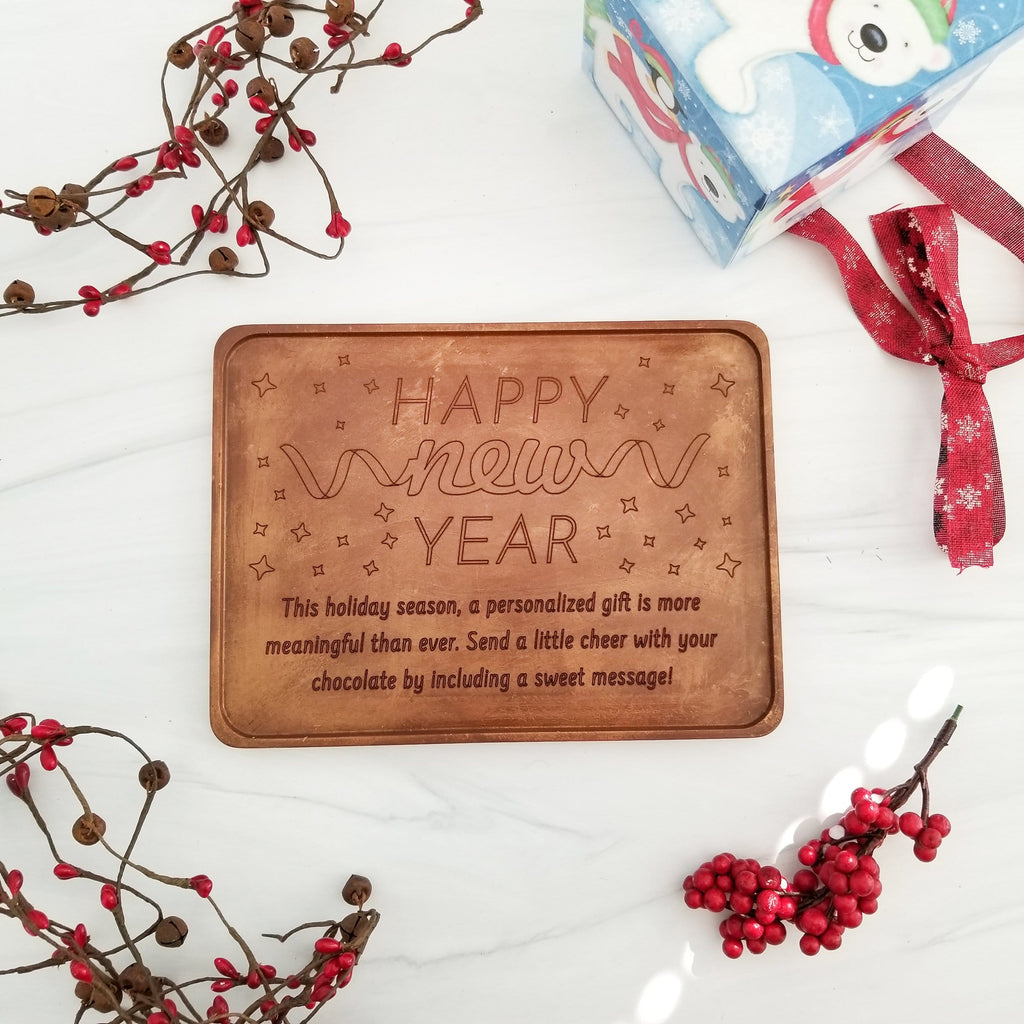 Noteworthy Chocolates Greetings Happy New Year Personalized Chocolate Certificate Personalized custom