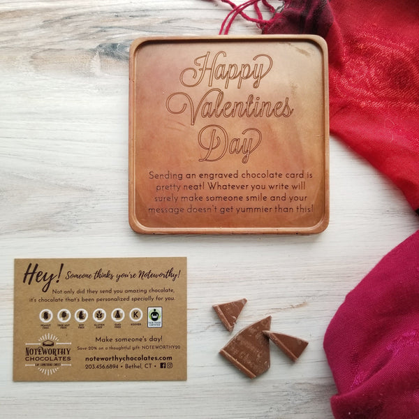 Noteworthy Chocolates Greetings Happy Valentine's Day Personalized Chocolate Card Personalized