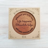 Noteworthy Chocolates Greetings Life Happens Personalized Chocolate Medallions - Box of 3 Personalized