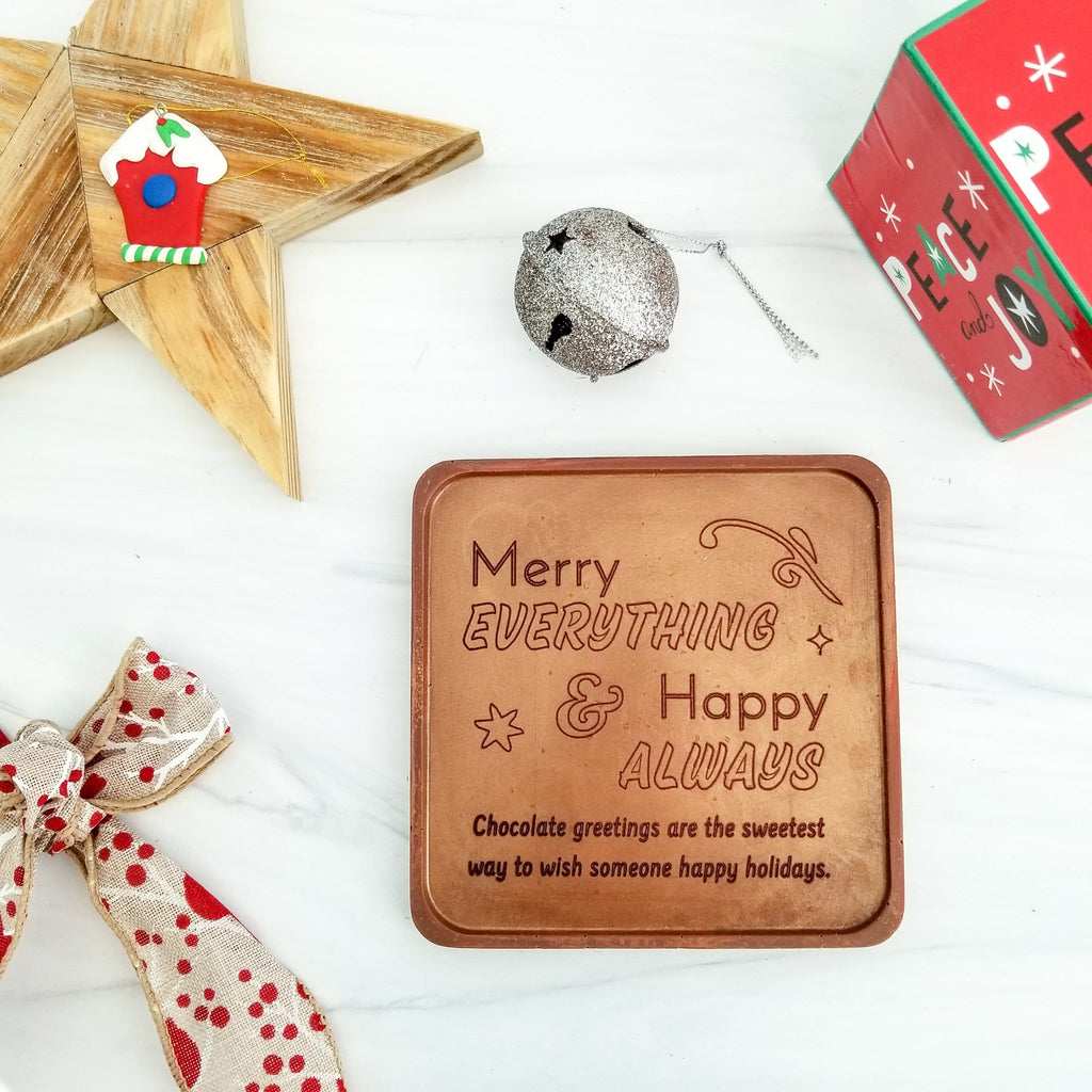 Noteworthy Chocolates Greetings Merry Everything Personalized Chocolate Note Personalized