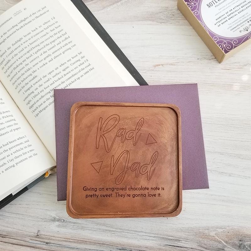 Noteworthy Chocolates Greetings Rad Dad Personalized Chocolate Note Personalized custom