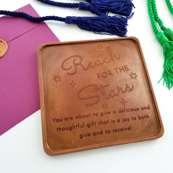 Noteworthy Chocolates Greetings Reach for the Stars Personalized Chocolate Card Personalized custom