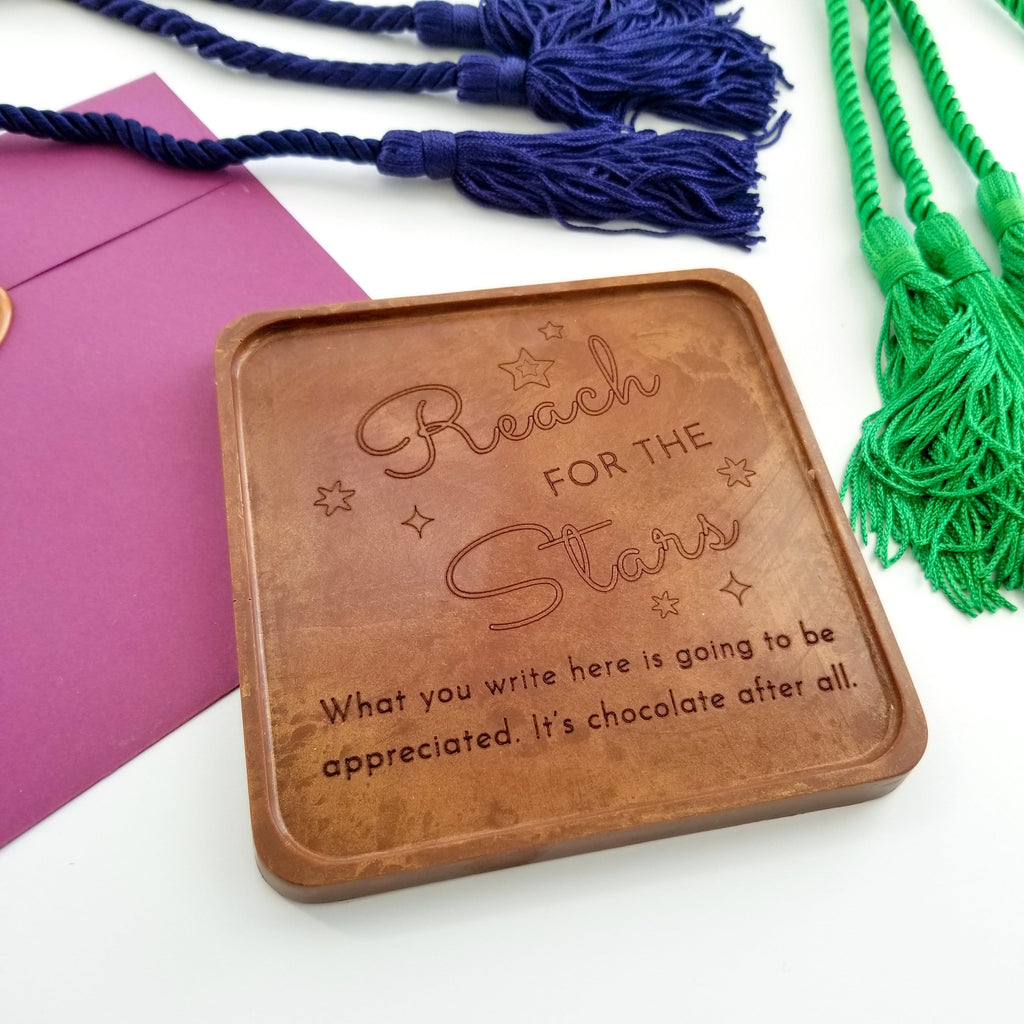 Noteworthy Chocolates Greetings Reach for the Stars Personalized Chocolate Note Personalized custom