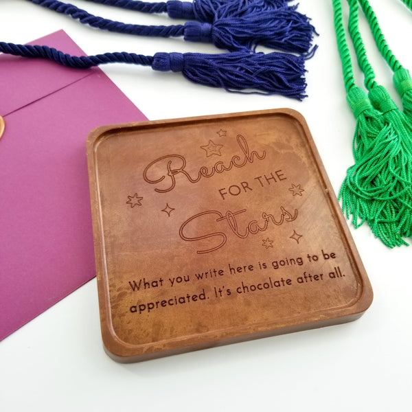 Noteworthy Chocolates Greetings Reach for the Stars Personalized Chocolate Note Personalized custom