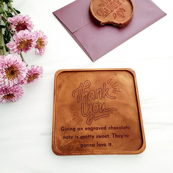 Noteworthy Chocolates Greetings Thank You Personalized Chocolate Note Personalized custom