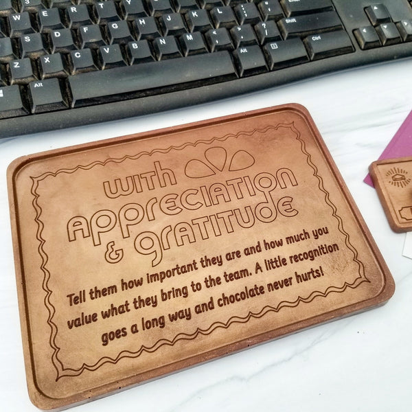 Noteworthy Chocolates Greetings With Appreciation Personalized Chocolate Certificate Personalized custom