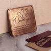 I Love You Personalized Chocolate Card Personalized custom custom engraved chocolate