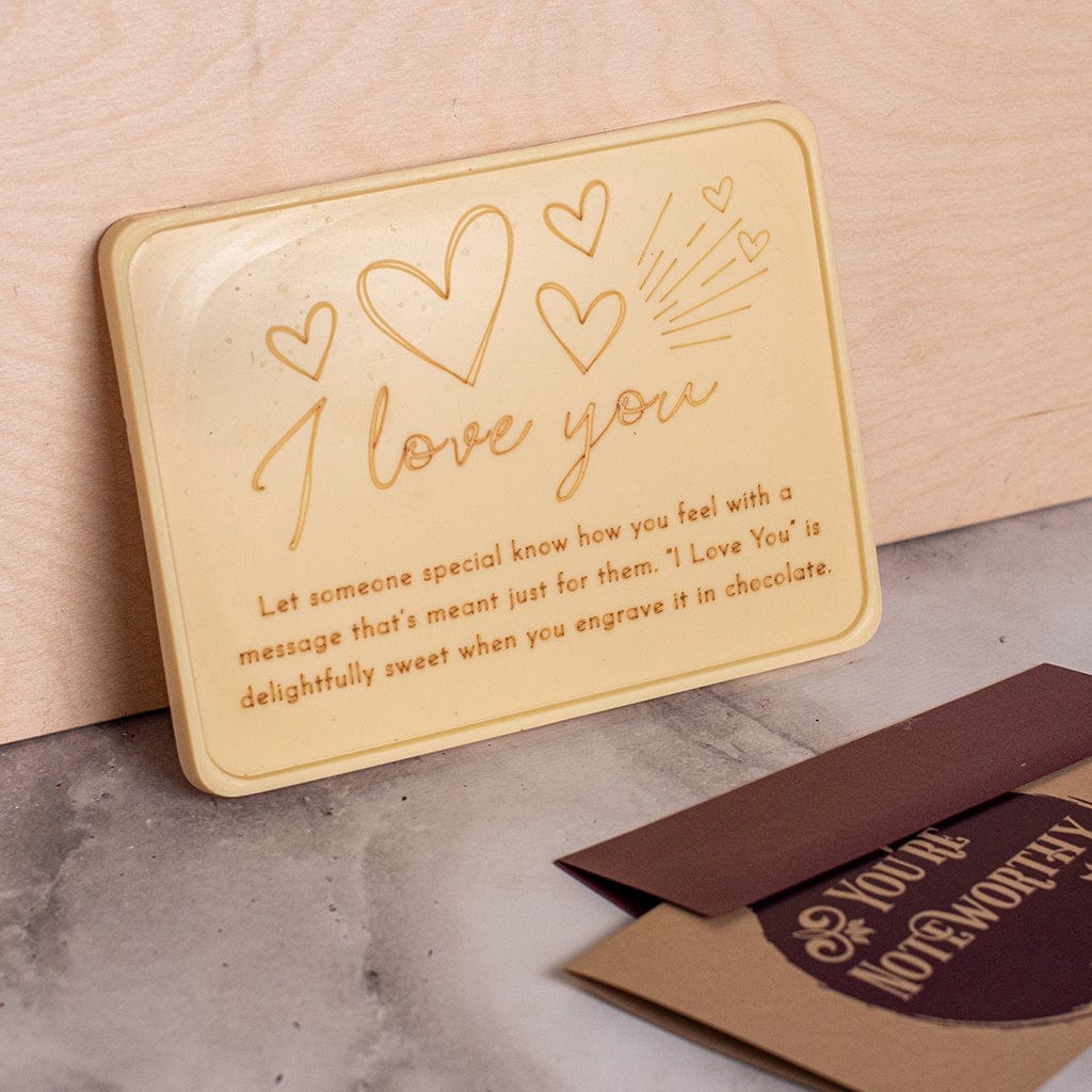I Love You Personalized Chocolate Certificate Personalized custom custom engraved chocolate