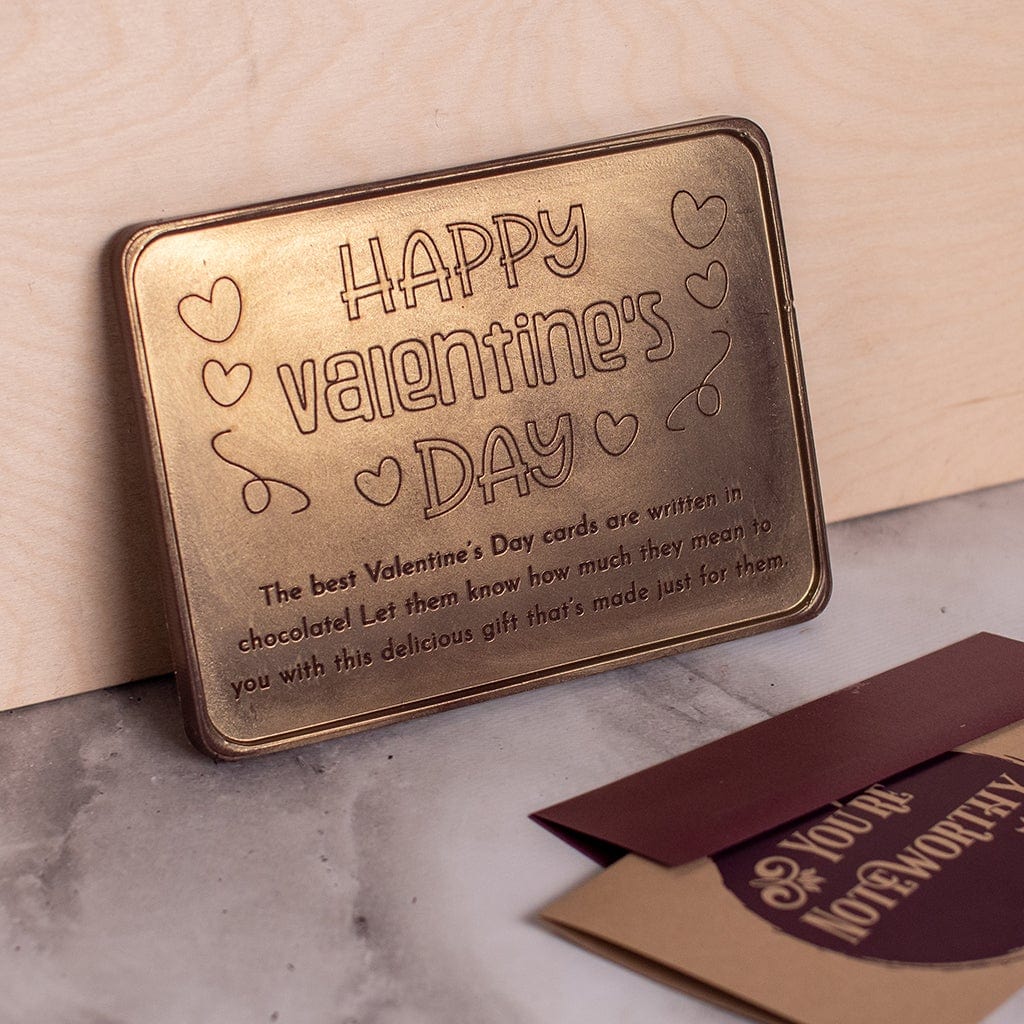 Valentine's Day Hearts Personalized Chocolate Certificate Personalized custom custom engraved chocolate