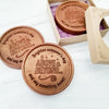Noteworthy Chocolates Greetings Above and Beyond Personalized Chocolate Medallions - Box of 3 Personalized