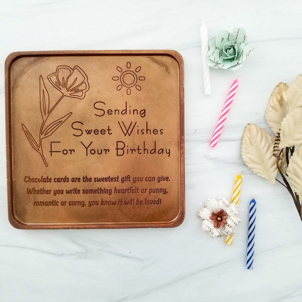 Noteworthy Chocolates Greetings Birthday Flowers Personalized Chocolate Card Personalized