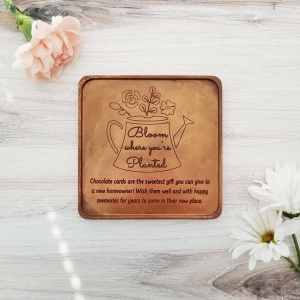 Noteworthy Chocolates Greetings Bloom Where You're Planted Personalized Chocolate Card Personalized