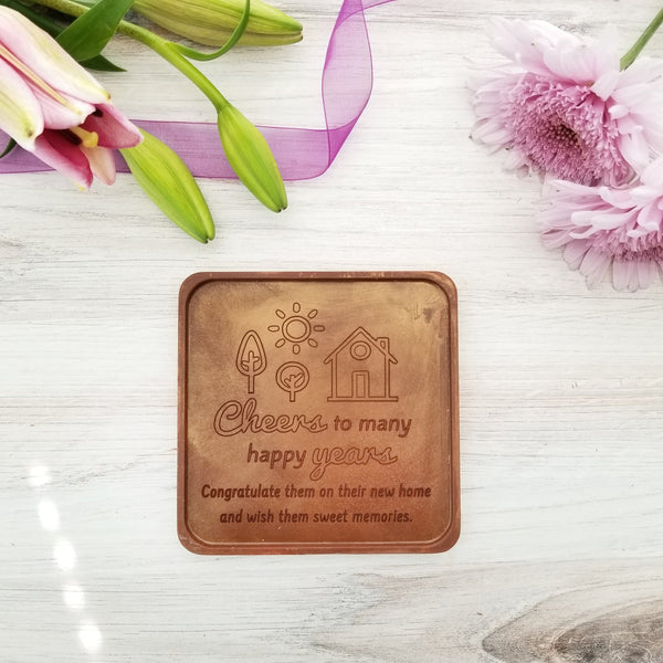Noteworthy Chocolates Greetings Cheers To Many Happy Years Personalized Chocolate Note Personalized custom