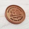 Noteworthy Chocolates Greetings Cheers To Many Happy Years Personalized Chocolate Medallions - Box of 3 Personalized custom