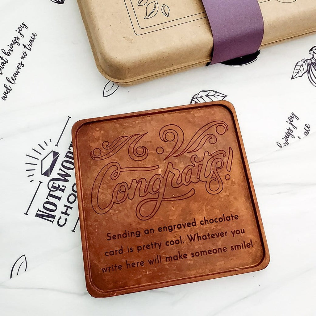 Noteworthy Chocolates Greetings Congrats Personalized Chocolate Card Personalized custom