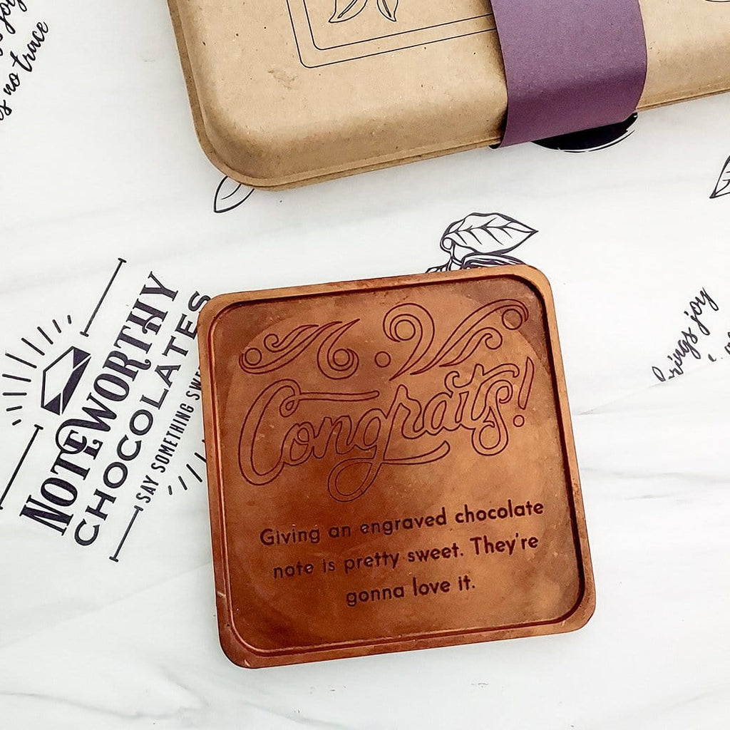 Noteworthy Chocolates Greetings Congrats Personalized Chocolate Note Personalized custom