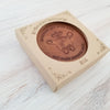 Noteworthy Chocolates Greetings Feel Better Bear Personalized Chocolate Medallions - Box of 3 Personalized