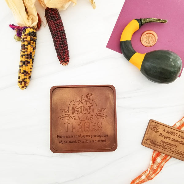 Noteworthy Chocolates Greetings Give Thanks Personalized Chocolate Note Personalized custom