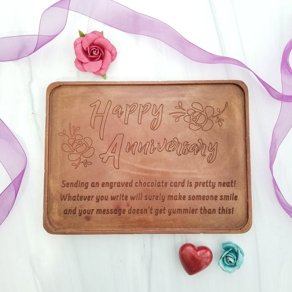 Noteworthy Chocolates Greetings Happy Anniversary Personalized Chocolate Certificate Personalized