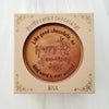 Happy Anniversary Personalized Chocolate Medallions - Box of 3 Personalized custom custom engraved chocolate