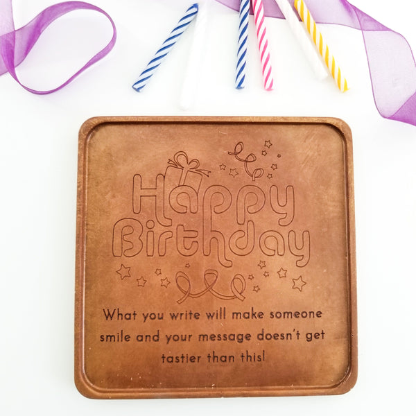 Noteworthy Chocolates Greetings Happy Birthday Personalized Chocolate Card Personalized custom