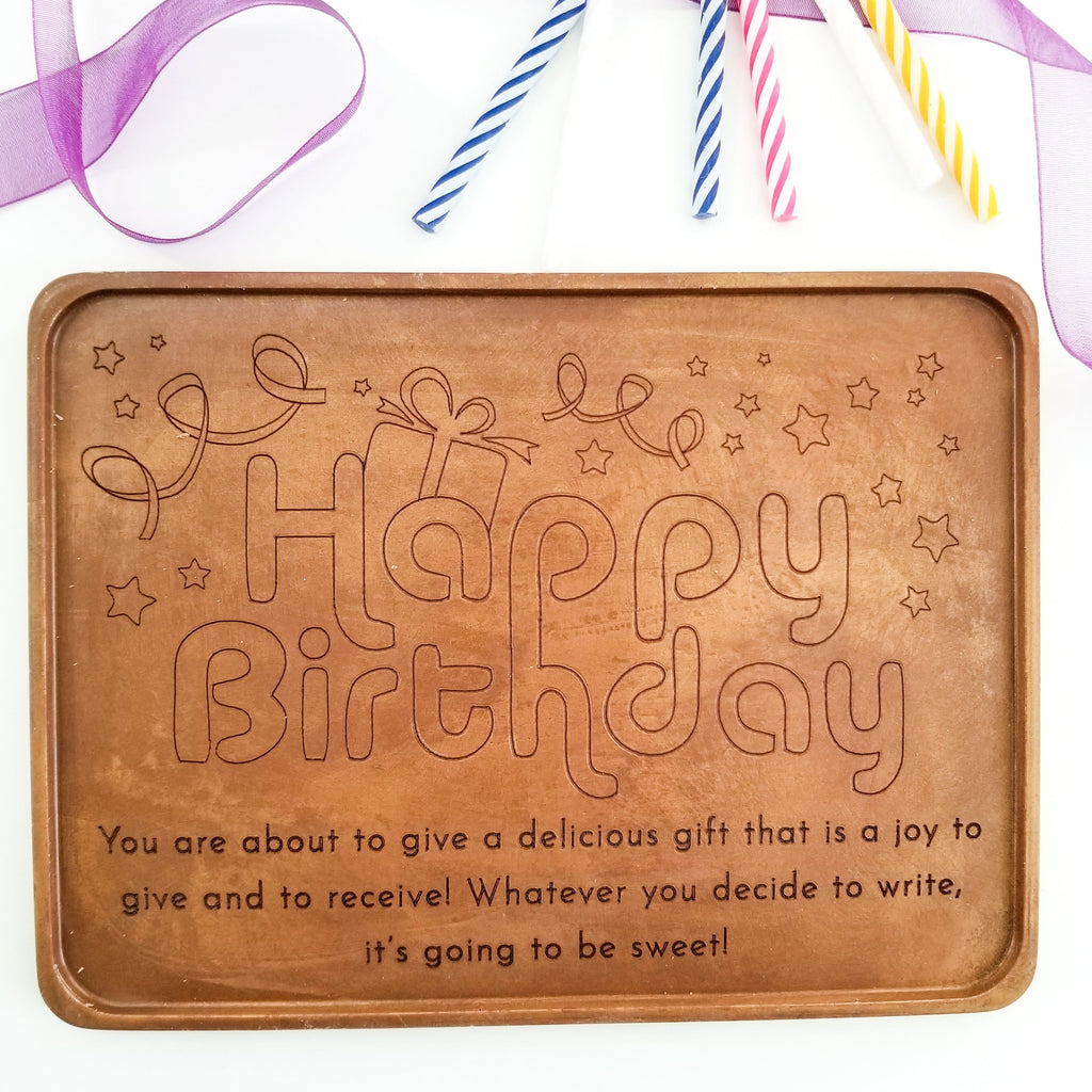 Noteworthy Chocolates Greetings Happy Birthday Personalized Chocolate Certificate Personalized custom