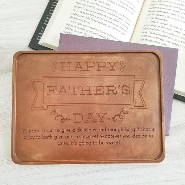 Noteworthy Chocolates Greetings Happy Father's Day Banner Personalized Chocolate Certificate Personalized custom