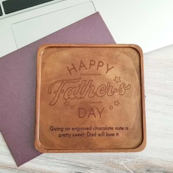 Happy Father's Day Star Personalized Chocolate Note