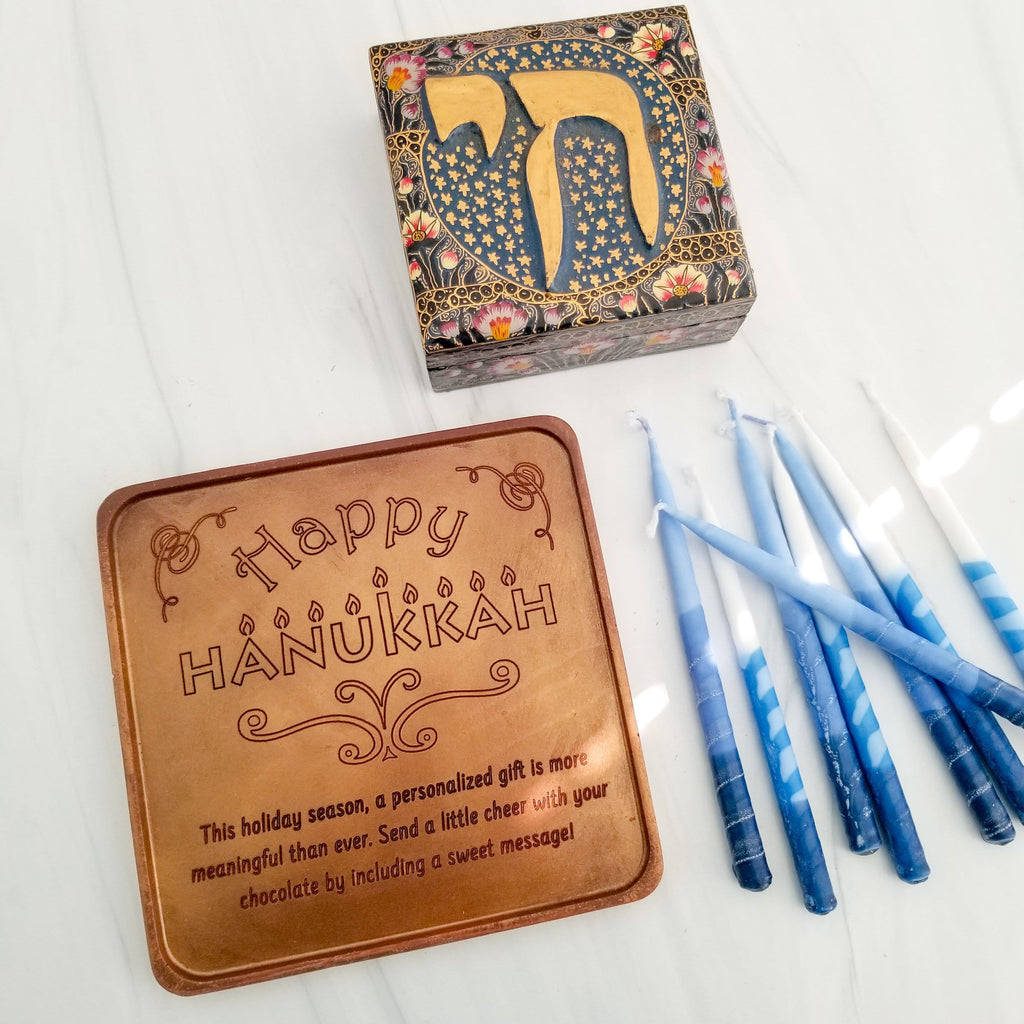 Noteworthy Chocolates Greetings Happy Hanukkah Personalized Chocolate Card Personalized custom