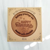 Noteworthy Chocolates Greetings Happy Hanukkah Stars Personalized Chocolate Medallions - Box of 3 Personalized custom