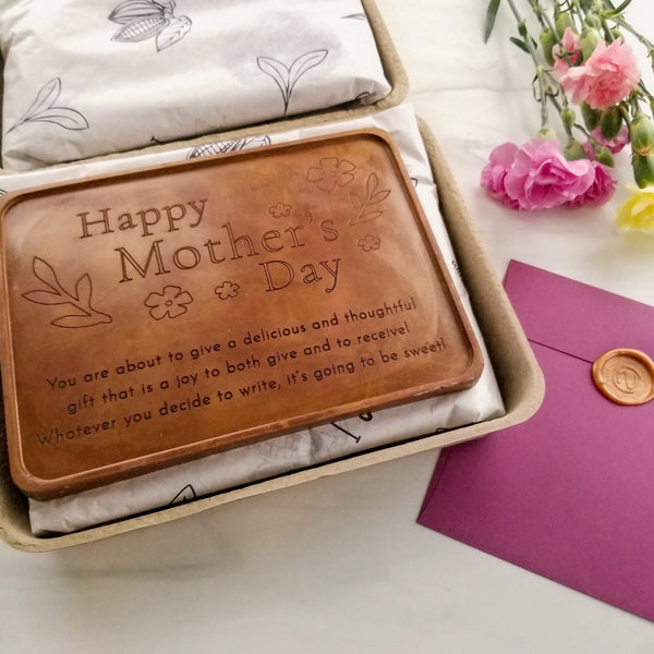 Noteworthy Chocolates Greetings Happy Mother's Day Flowers Personalized Chocolate Certificate Personalized custom