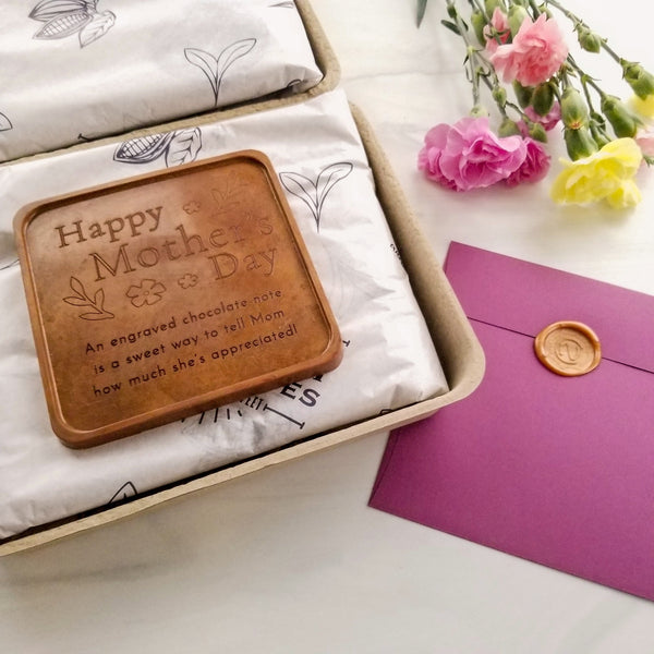 Noteworthy Chocolates Greetings Happy Mother's Day Flowers Chocolate Note Personalized custom