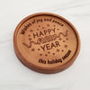 Noteworthy Chocolates Greetings Happy New Year Personalized Chocolate Medallions - Box of 3 Personalized