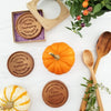 Noteworthy Chocolates Greetings Happy Thanksgiving Personalized Chocolate Medallions - Box of 3 Personalized