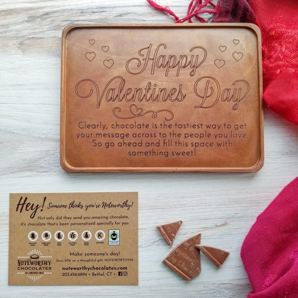 Noteworthy Chocolates Greetings Happy Valentine's Day Personalized Chocolate Certificate Personalized