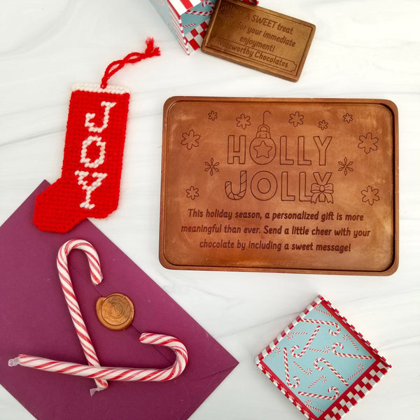 Noteworthy Chocolates Greetings Holly Jolly Personalized Chocolate Certificate Personalized