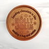 Noteworthy Chocolates Greetings Holly Jolly Personalized Chocolate Medallions - Box of 3 Personalized