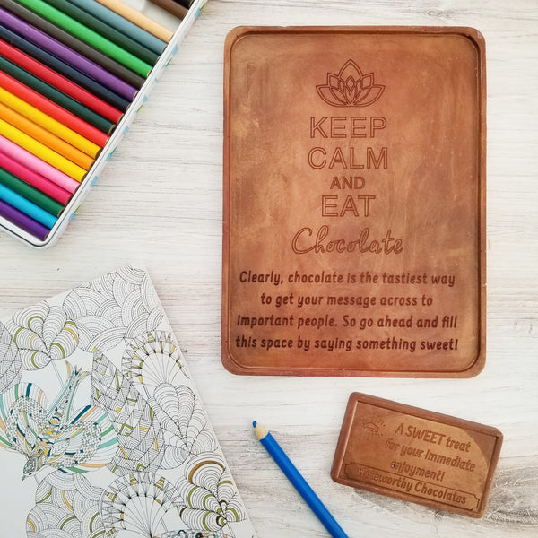 Noteworthy Chocolates Greetings Keep Calm Personalized Chocolate Certificate Personalized