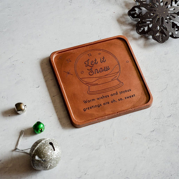 Let It Snow Personalized Chocolate Note Personalized custom custom engraved chocolate