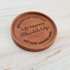 Noteworthy Chocolates Greetings Life Happens Personalized Chocolate Medallions - Box of 3 Personalized