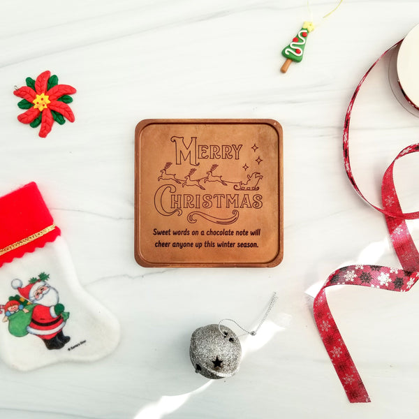Noteworthy Chocolates Greetings Merry Christmas Sleigh Personalized Chocolate Note Personalized