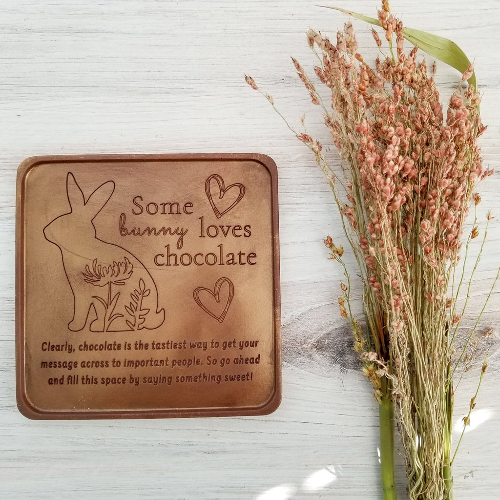 Noteworthy Chocolates Greetings Some Bunny Personalized Chocolate Card Personalized