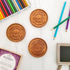 Noteworthy Chocolates Greetings Teachers Change The World Chocolate Medallions - Box of 3 Personalized