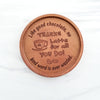 Noteworthy Chocolates Greetings Thanks A Latte Personalized Chocolate Medallions - Box of 3 Personalized